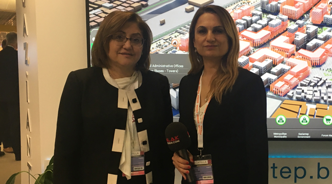 Fatma Şahin MIPIM 2018'de Gaziantep projelerini Hatice Kolçak'a anlattı